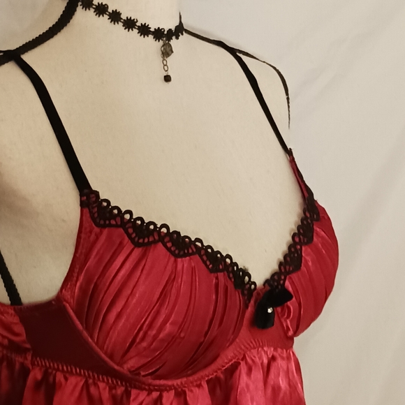 Women's Lingerie Dark Pink with Lace - Picture 6 of 8